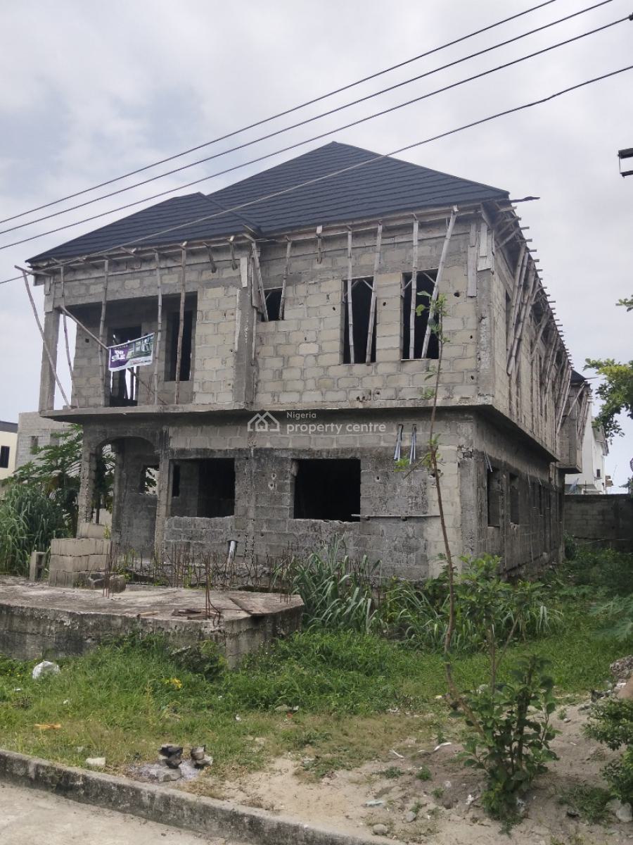2units of Unfinished 4bedroom Duplex in a Secured Estate, Beechwood Estate, Ibeju Lekki, Lagos, Semi-detached Duplex for Sale