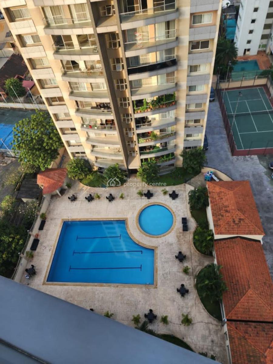 Fully Furnished 13th Floor Serviced 3 Bedroom with Bq, Gerrard Road, Ikoyi, Lagos, Flat / Apartment for Rent