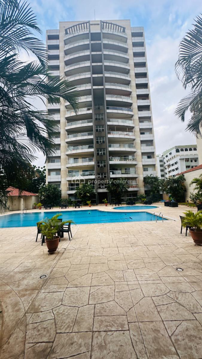Fully Furnished 13th Floor Serviced 3 Bedroom with Bq, Gerrard Road, Ikoyi, Lagos, Flat / Apartment for Rent