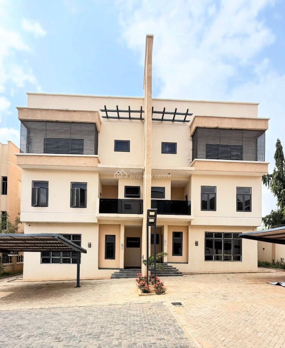 Newly Built 5 Bedroom Terrace Duplex with a Room Bq Available, Guzape District, Abuja, Terraced Duplex for Rent