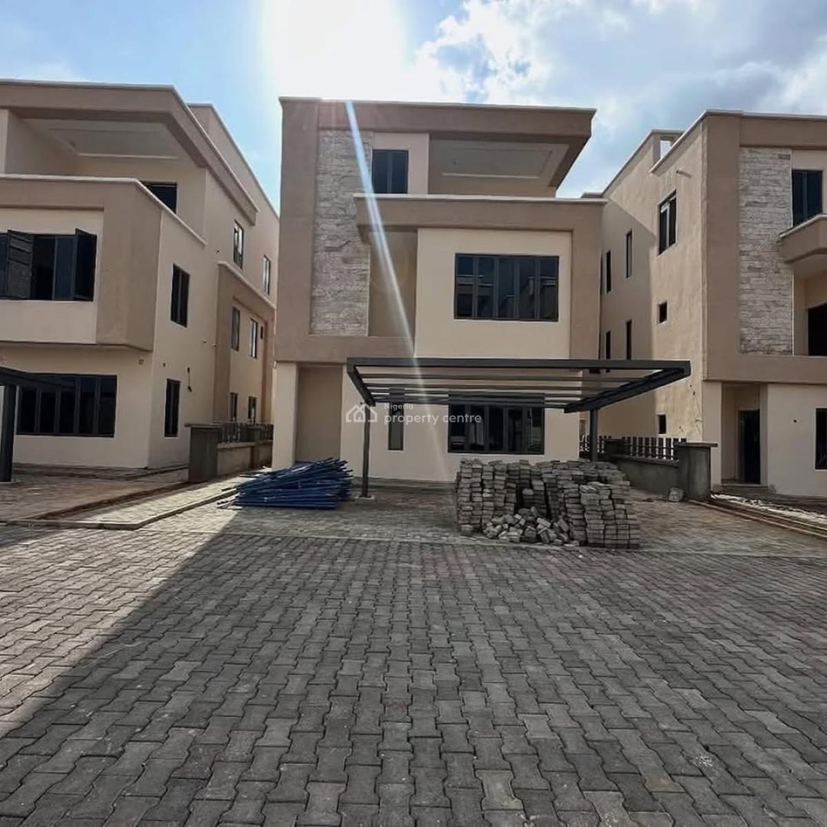Brand New 5 Bedroom Detached,bq,elevator Shaft,cctv,gym, Corner Piece, Serene Neighborhood, in a Gated Mini Estate, Wuse, Abuja, Detached Duplex for Sale
