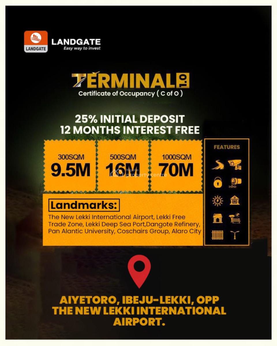 Estateland Close to The Airport on a 12months Interest Free, Terminal One Estate, Aiyetoro 2mins From Lekki Int’l Airport, Ibeju Lekki, Lagos, Residential Land for Sale