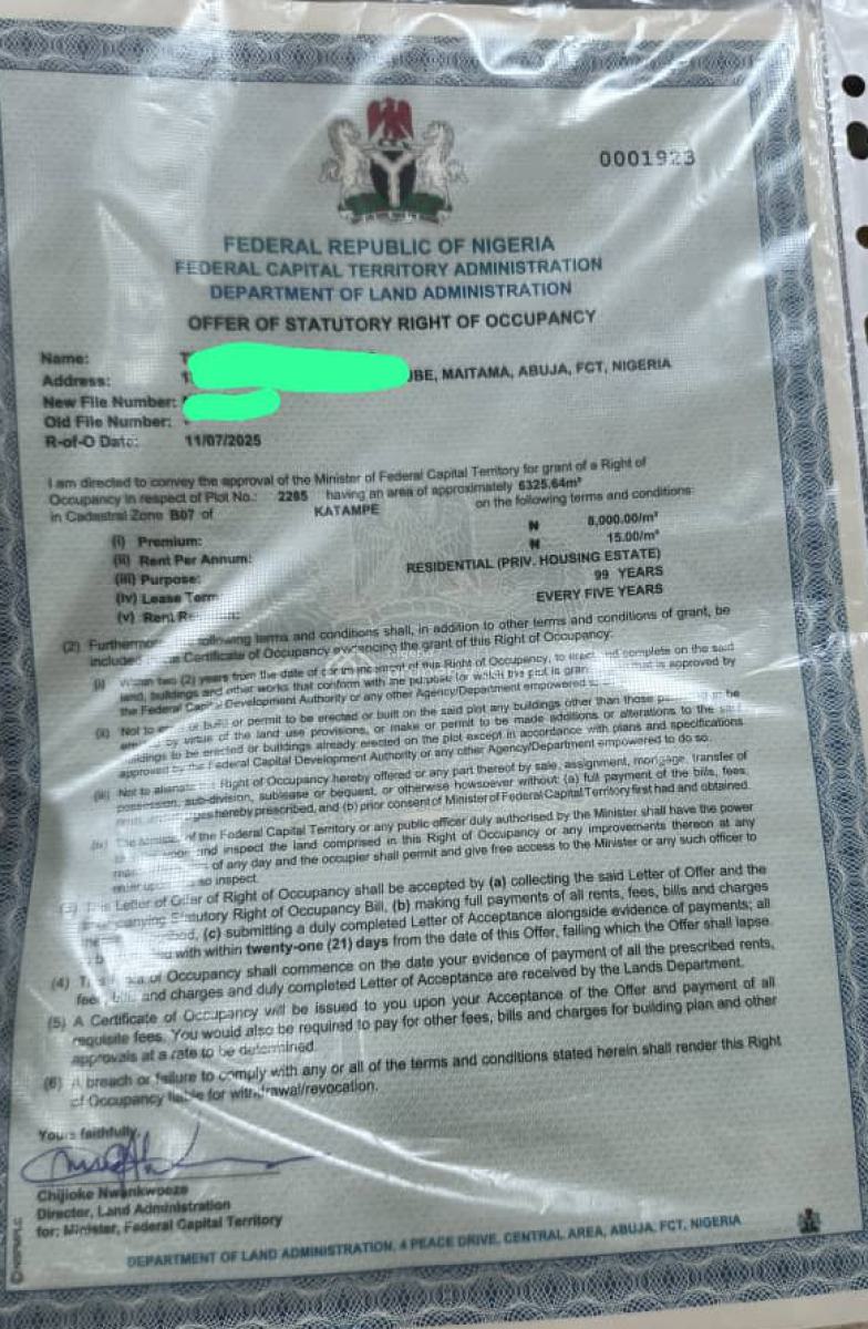 6,325sqm Residential Housing Estate Plot, Katampe (main), Katampe, Abuja, Residential Land for Sale