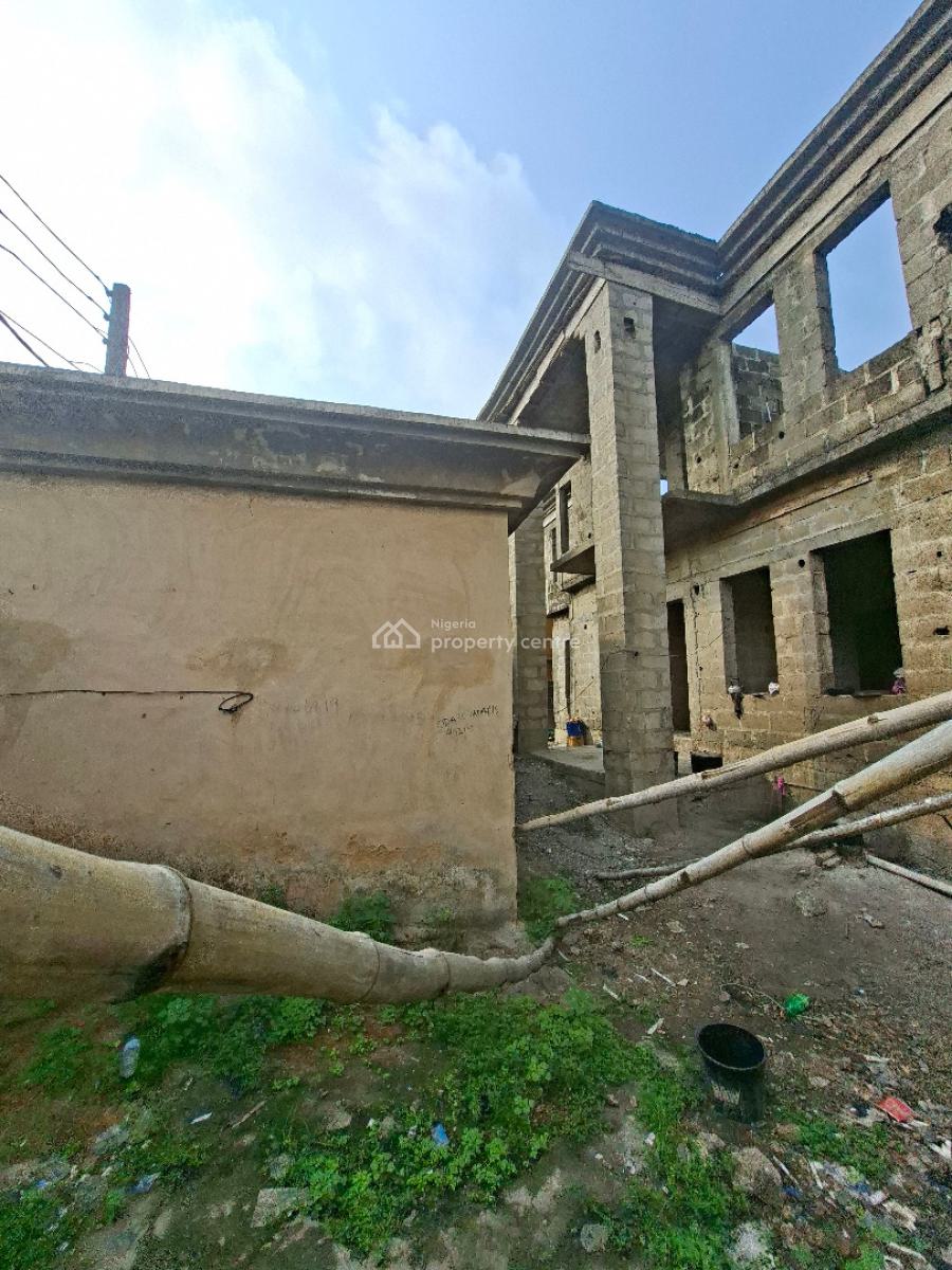 Solid Uncompleted 5bedroom Duplex with 2units 3bedroom, By Dominos Pizza, Ago Palace, Isolo, Lagos, Detached Duplex for Sale