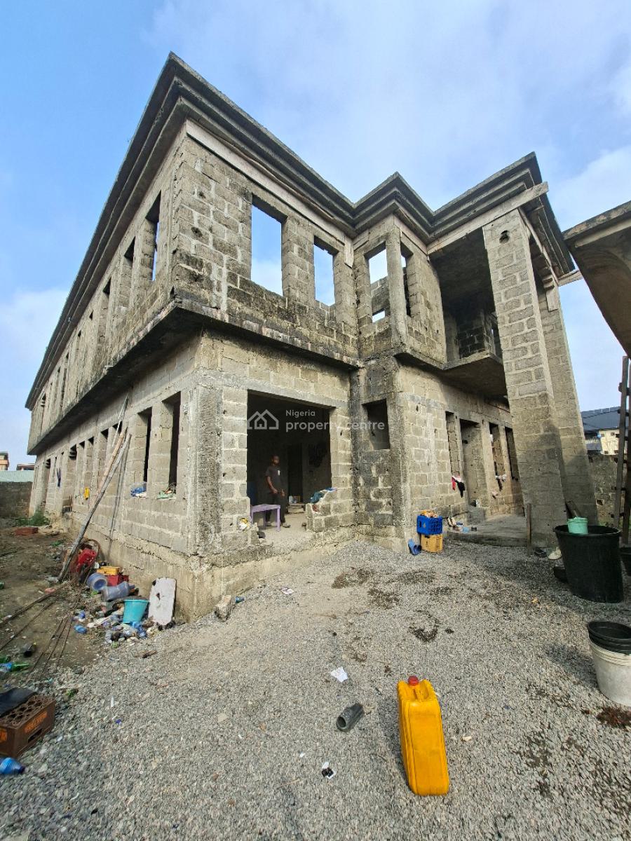 Solid Uncompleted 5bedroom Duplex with 2units 3bedroom, By Dominos Pizza, Ago Palace, Isolo, Lagos, Detached Duplex for Sale