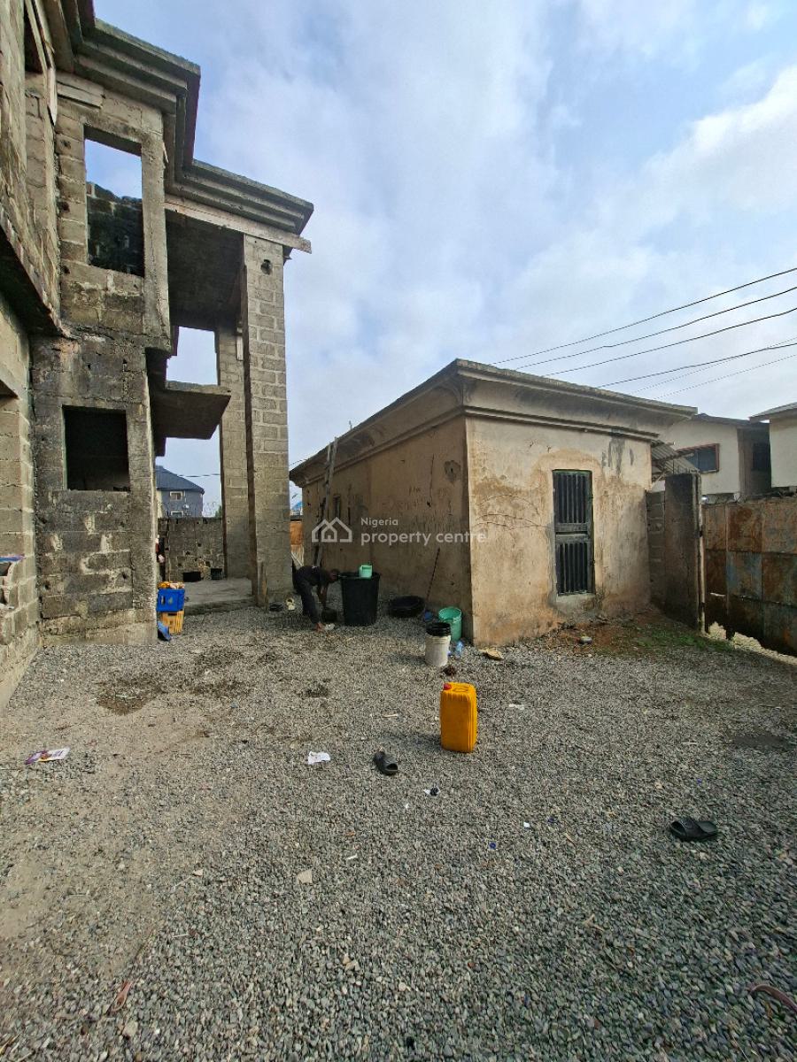 Solid Uncompleted 5bedroom Duplex with 2units 3bedroom, By Dominos Pizza, Ago Palace, Isolo, Lagos, Detached Duplex for Sale