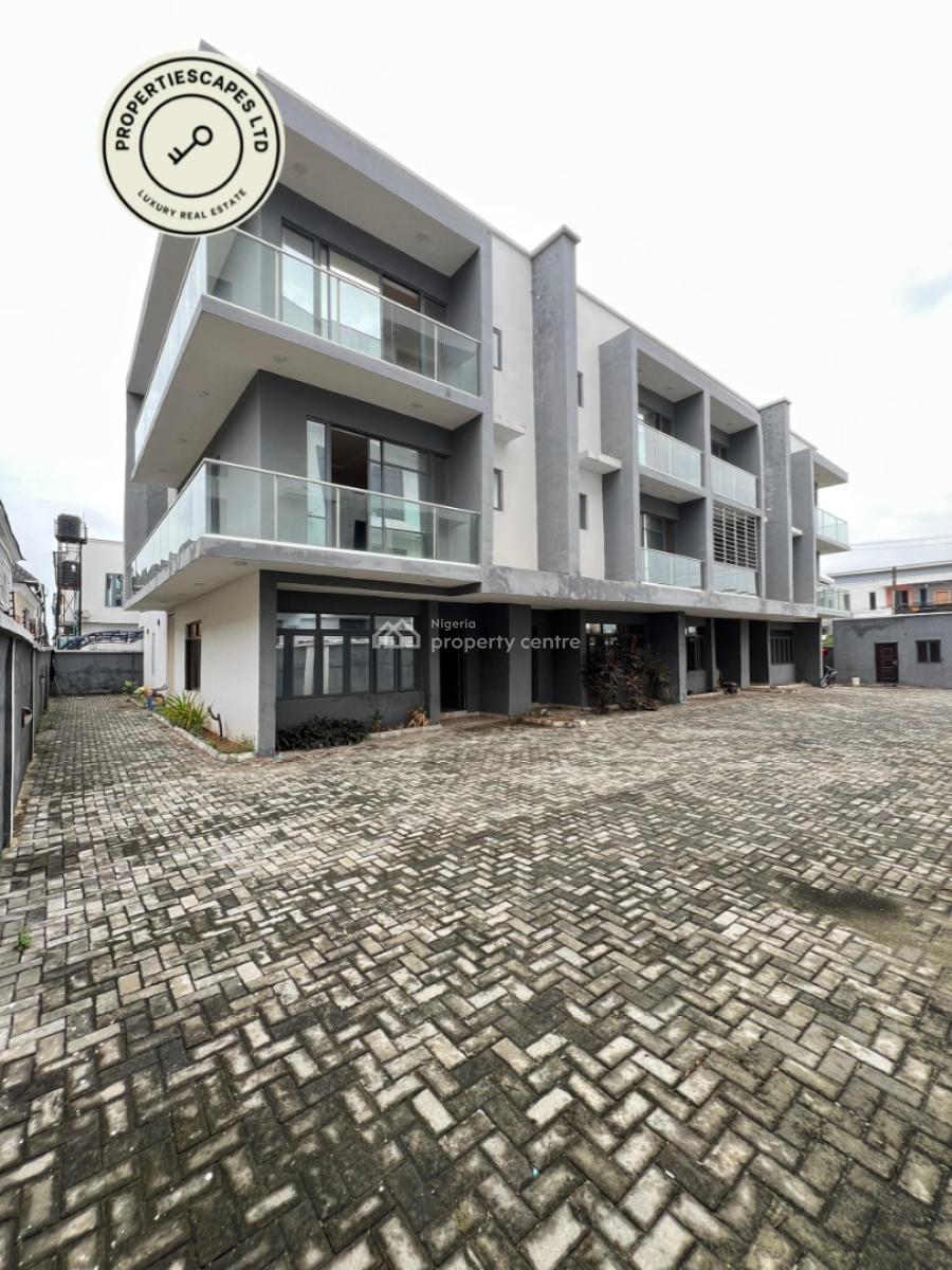 Well Finished 4 Terraced Duplex with Bq in a Serene Environment, Chevron, Lekki, Lagos, Terraced Duplex for Sale