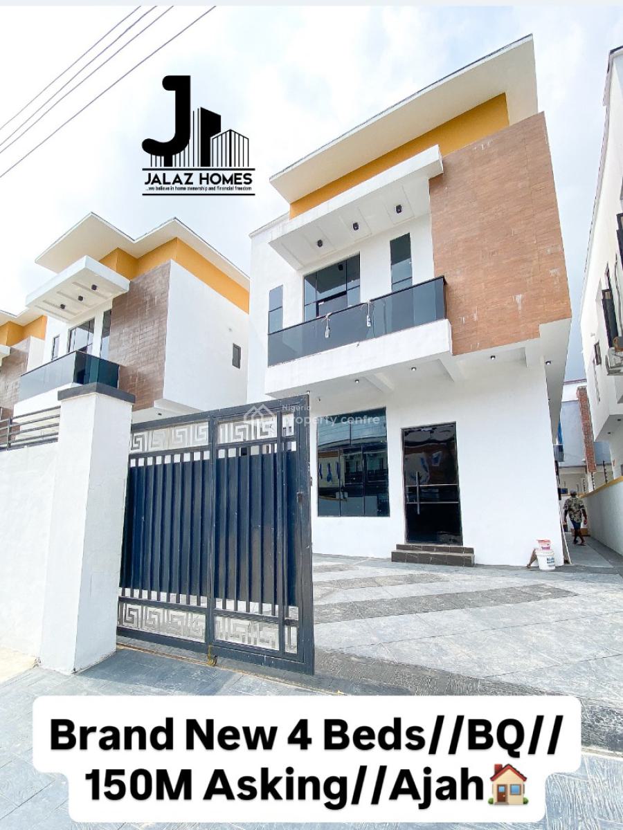 Brand New 4 Bedroom Detached Home with a Bq, Ajah, Lagos, House for Sale