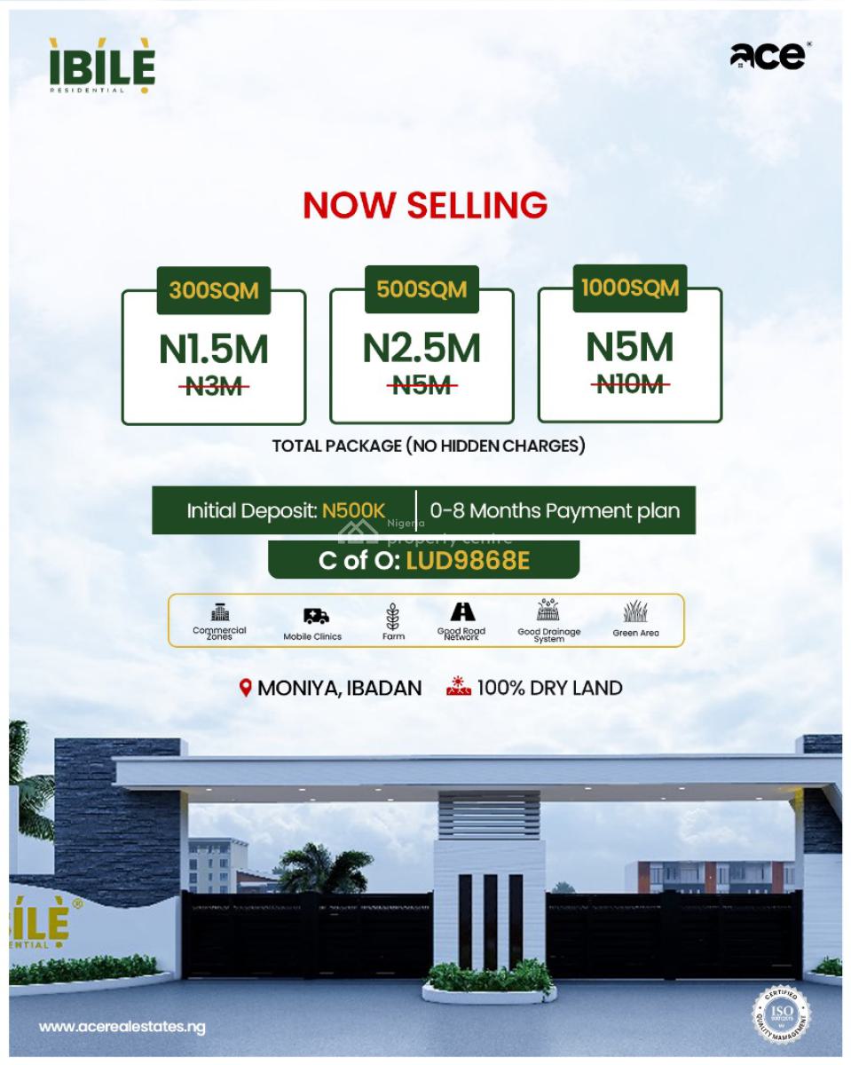 Ibile Residential Estate, Plots with C of O, Moniya, Ibadan, Oyo, Residential Land for Sale