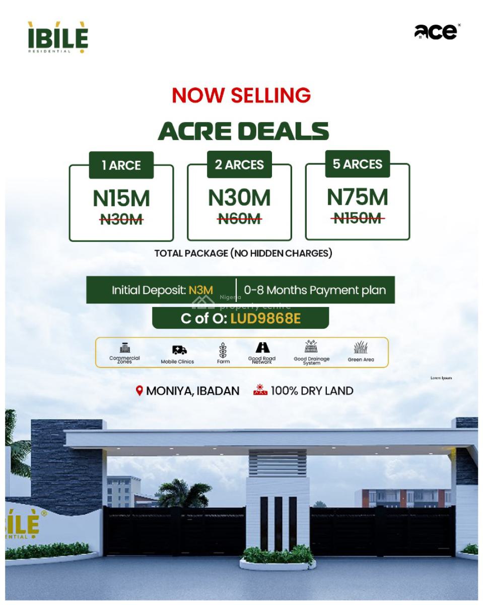 Ibile Residential Estate, Plots with C of O, Moniya, Ibadan, Oyo, Residential Land for Sale