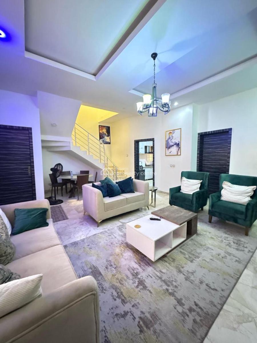 Fully Furnished 4 Bedroom Terraced Duplex with Inverter, Ikota Gra, Ikota, Lekki, Lagos, Terraced Duplex for Rent