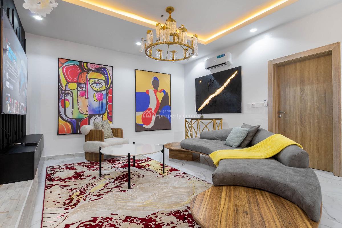 Contemporary Smart 2 Bedroom Fur and Service Apartment, Periwinkle Estate, Lekki Phase 1, Lekki, Lagos, Flat / Apartment Short Let
