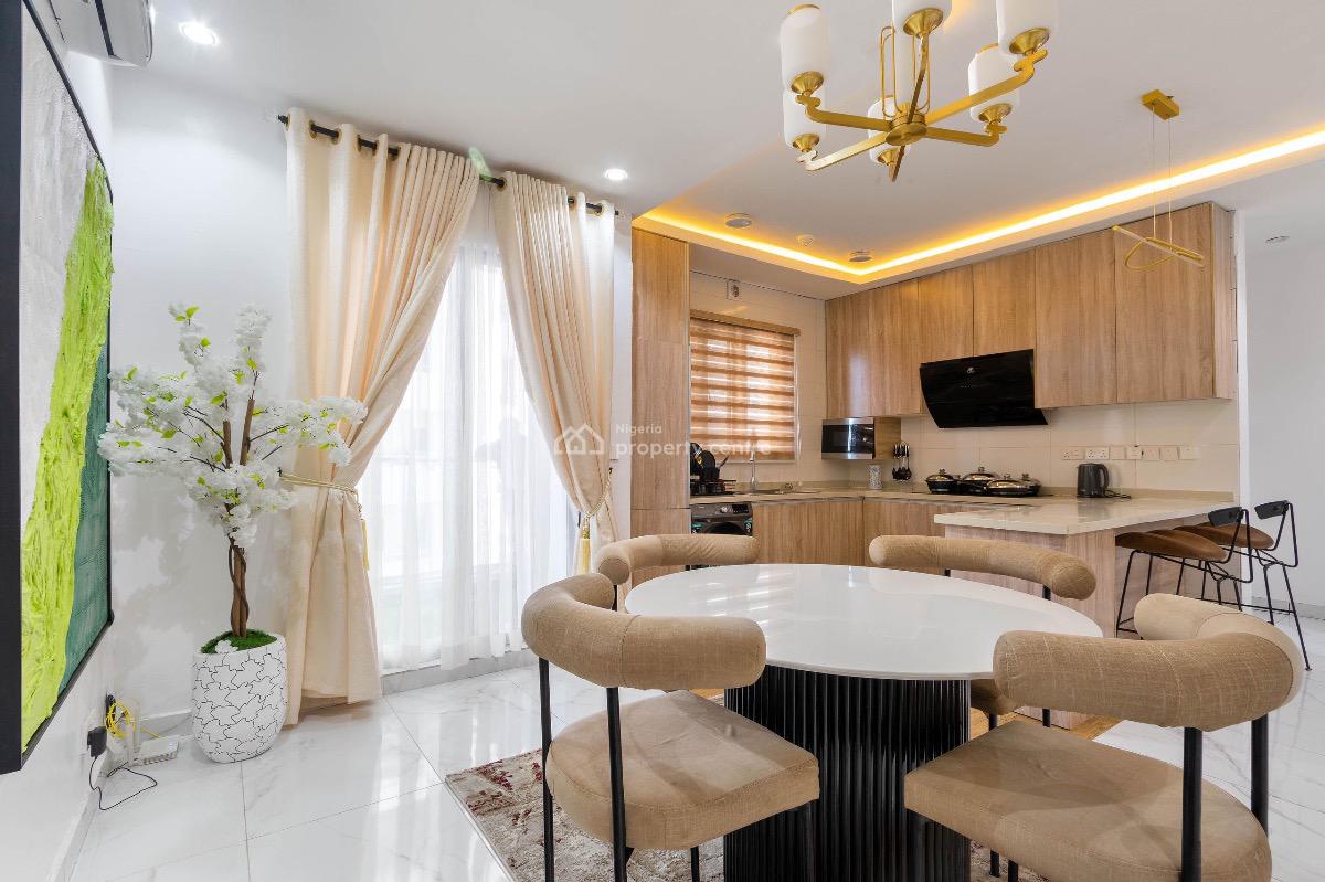 Contemporary Smart 2 Bedroom Fur and Service Apartment, Periwinkle Estate, Lekki Phase 1, Lekki, Lagos, Flat / Apartment Short Let