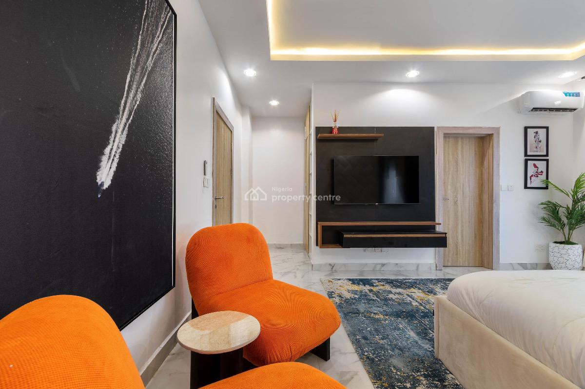 Contemporary Smart 2 Bedroom Fur and Service Apartment, Periwinkle Estate, Lekki Phase 1, Lekki, Lagos, Flat / Apartment Short Let