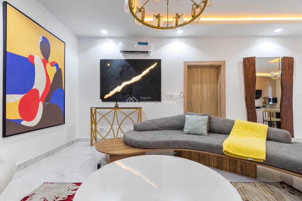 Contemporary Smart 2 Bedroom Fur and Service Apartment, Periwinkle Estate, Lekki Phase 1, Lekki, Lagos, Flat / Apartment Short Let