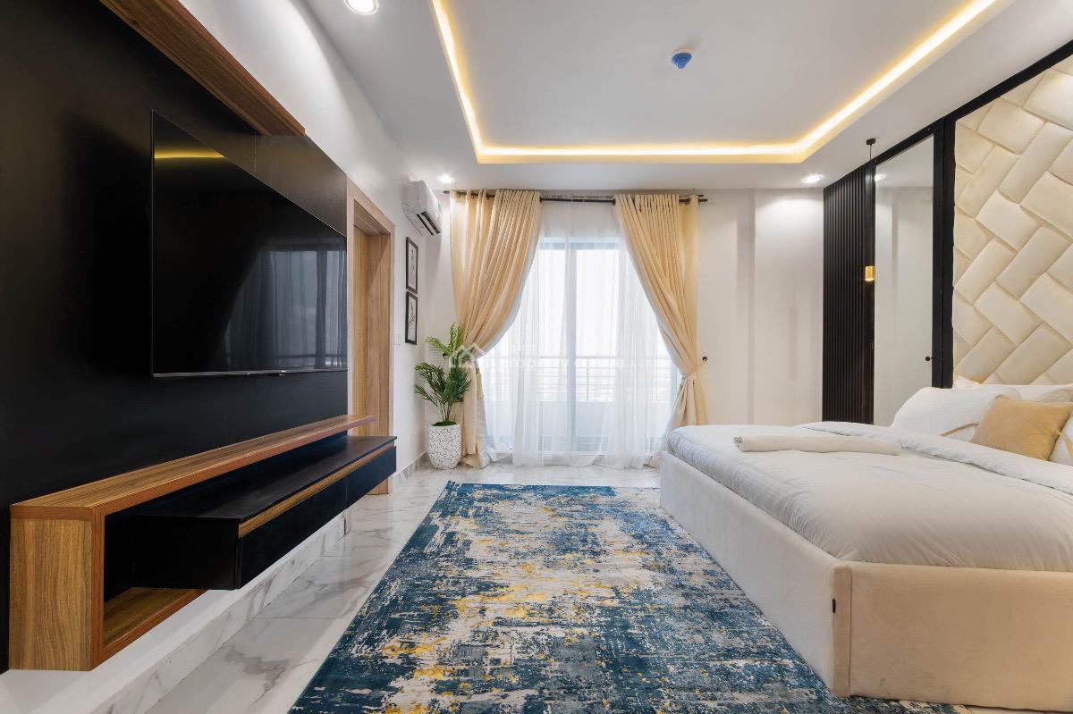 Contemporary Smart 2 Bedroom Fur and Service Apartment, Periwinkle Estate, Lekki Phase 1, Lekki, Lagos, Flat / Apartment Short Let