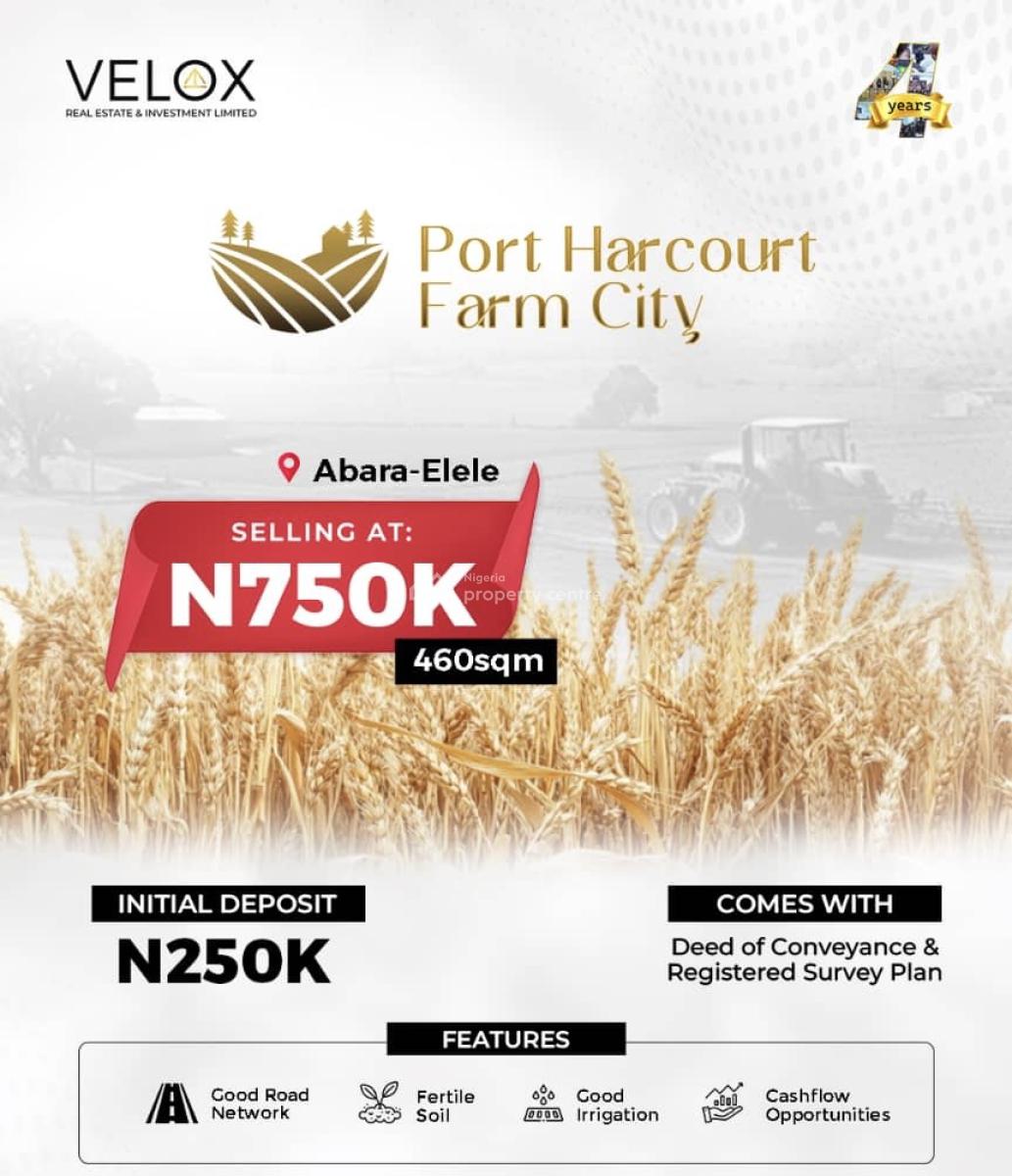 Farm City -- Own Profitable Farmland for Oil Palm, Plantain Others, Port Harcourt Farm City Abara Elele, Etche, Rivers, Land for Sale