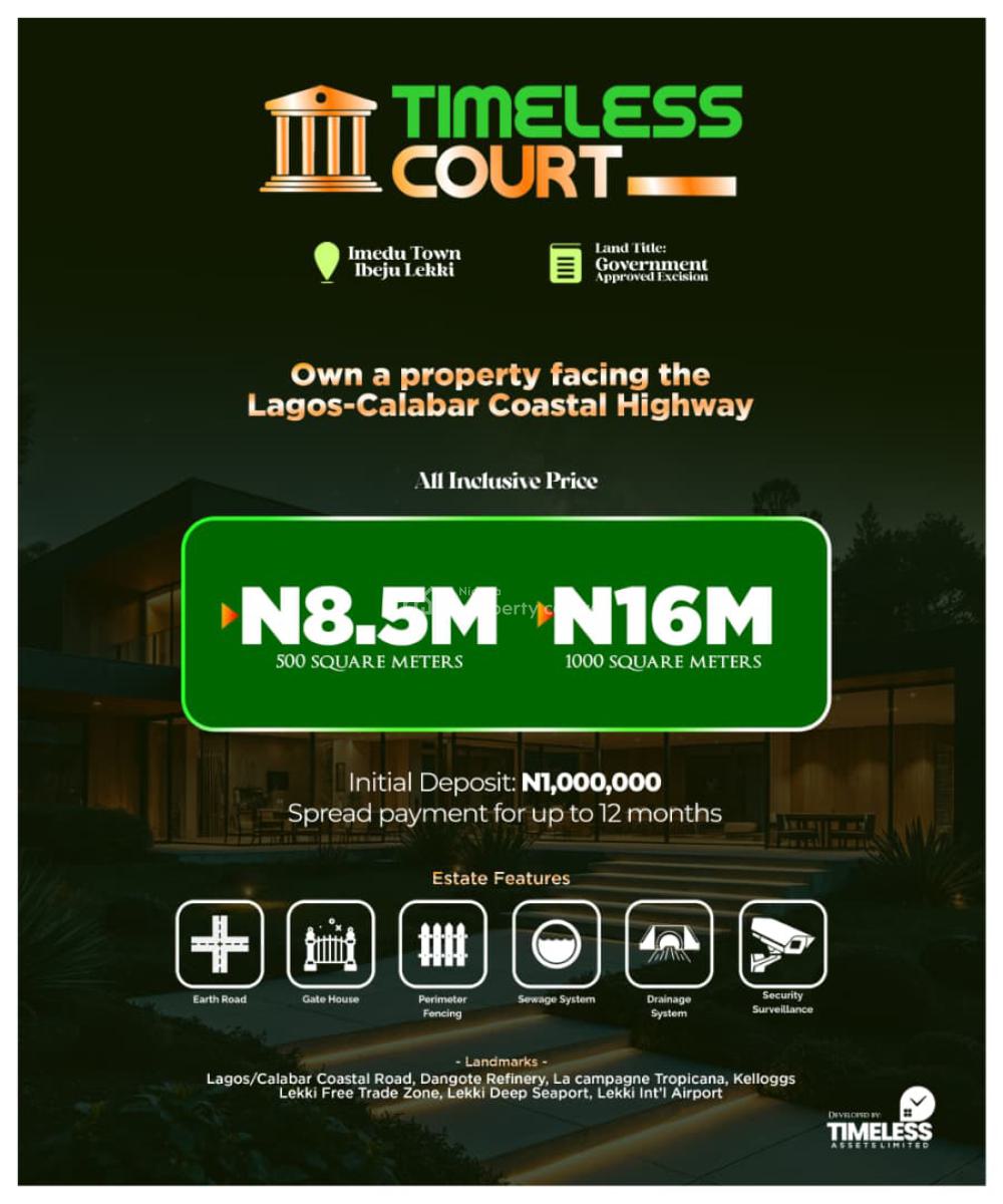 Directly Facing The Lagos -calabar Coastal Road, Imedu Town, Ibeju Lekki, Lagos, Mixed-use Land for Sale
