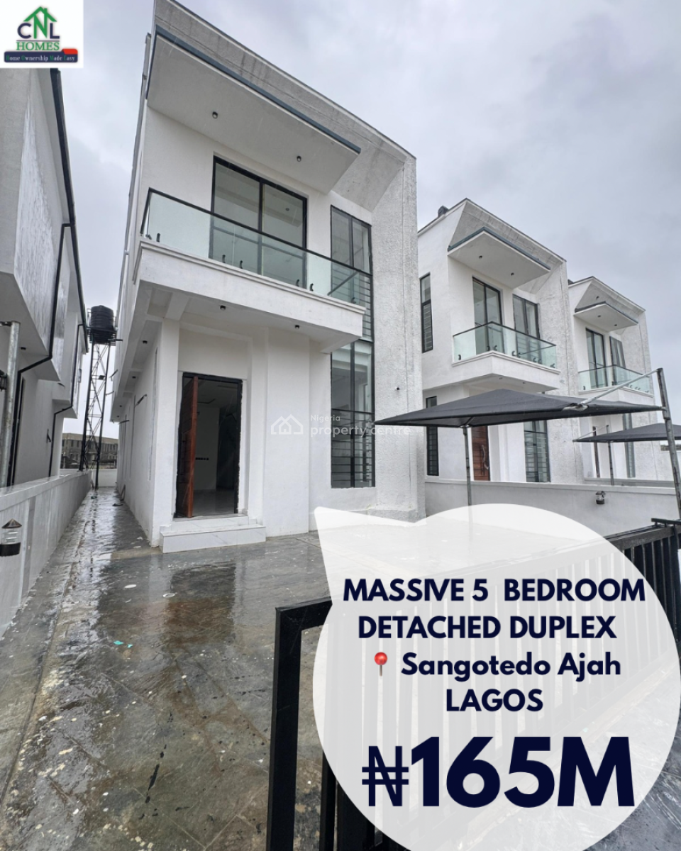 Massive 5 Bedroom Detached Duplex, Sangotedo Ajah Lagos, Sangotedo, Ajah, Lagos, Detached Duplex for Sale