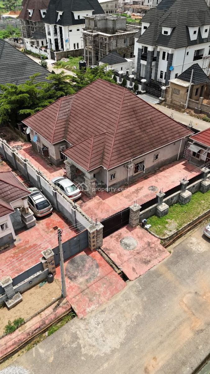 Well Built & Gated 4 Bedroom Bungalow & Garden, Efab  Queens, Gwarinpa, Abuja, Detached Bungalow for Sale