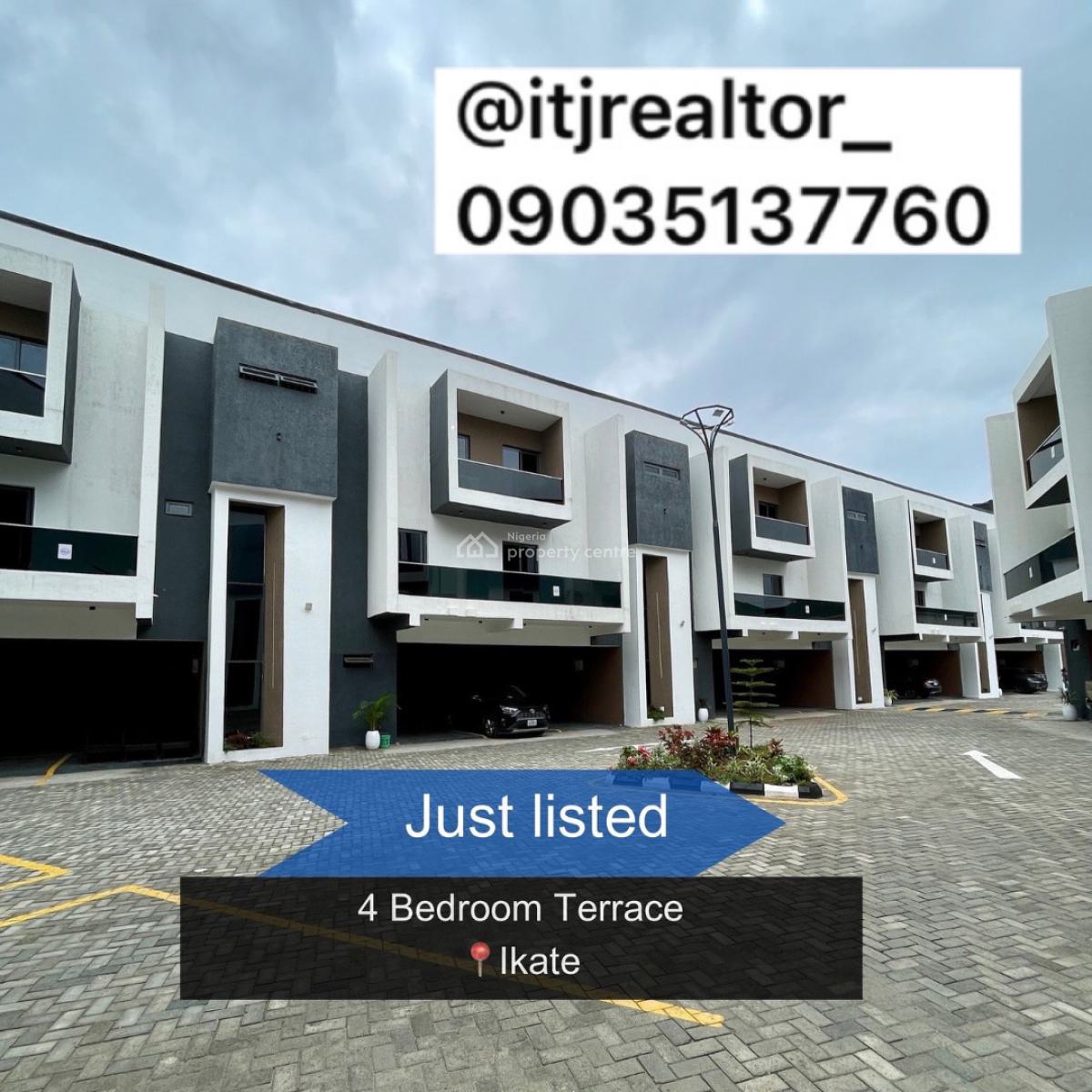 Stunning 4 Bedroom Terrace Duplex with Swimming Pool and Bq, Ikate, Ikate, Lekki, Lagos, Terraced Duplex for Sale