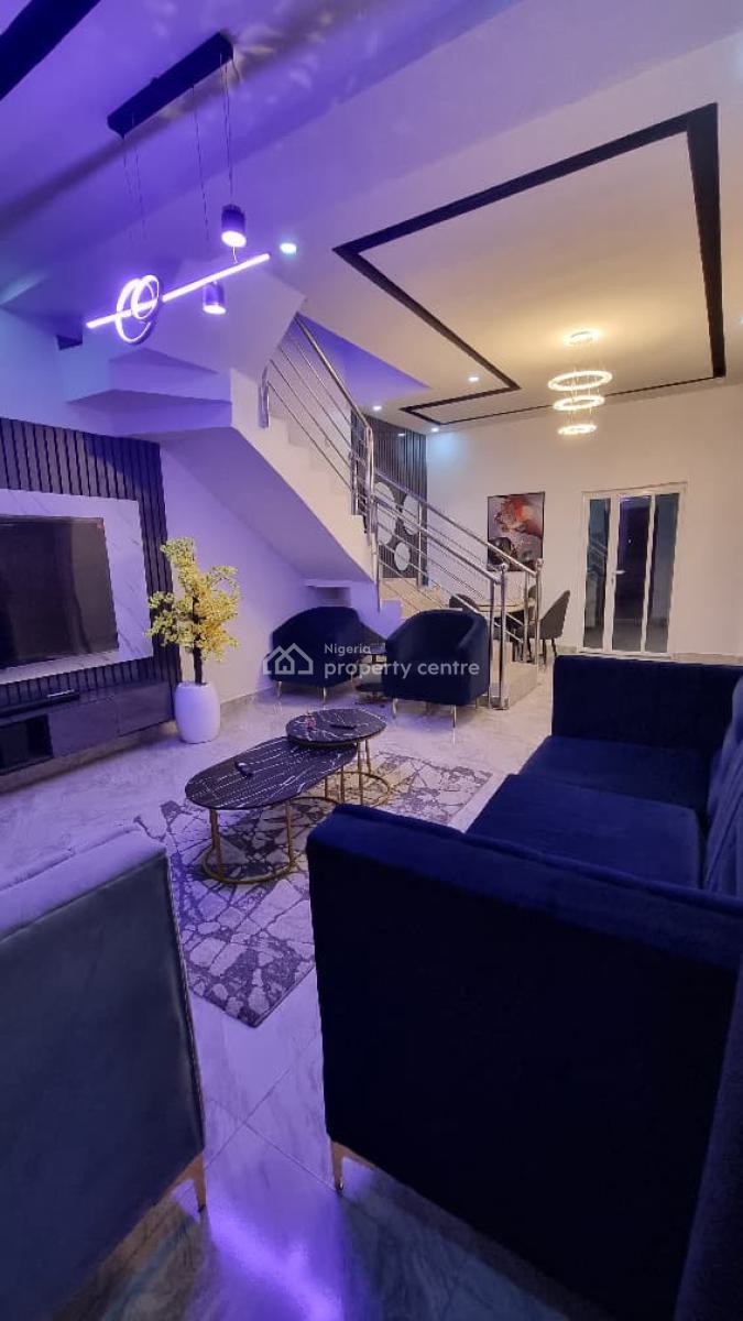 Tastefully Furnished 4 Bedroom Terrace  Duplex with Pool & Playground, Ajah, Ajah, Lagos, Terraced Duplex for Rent