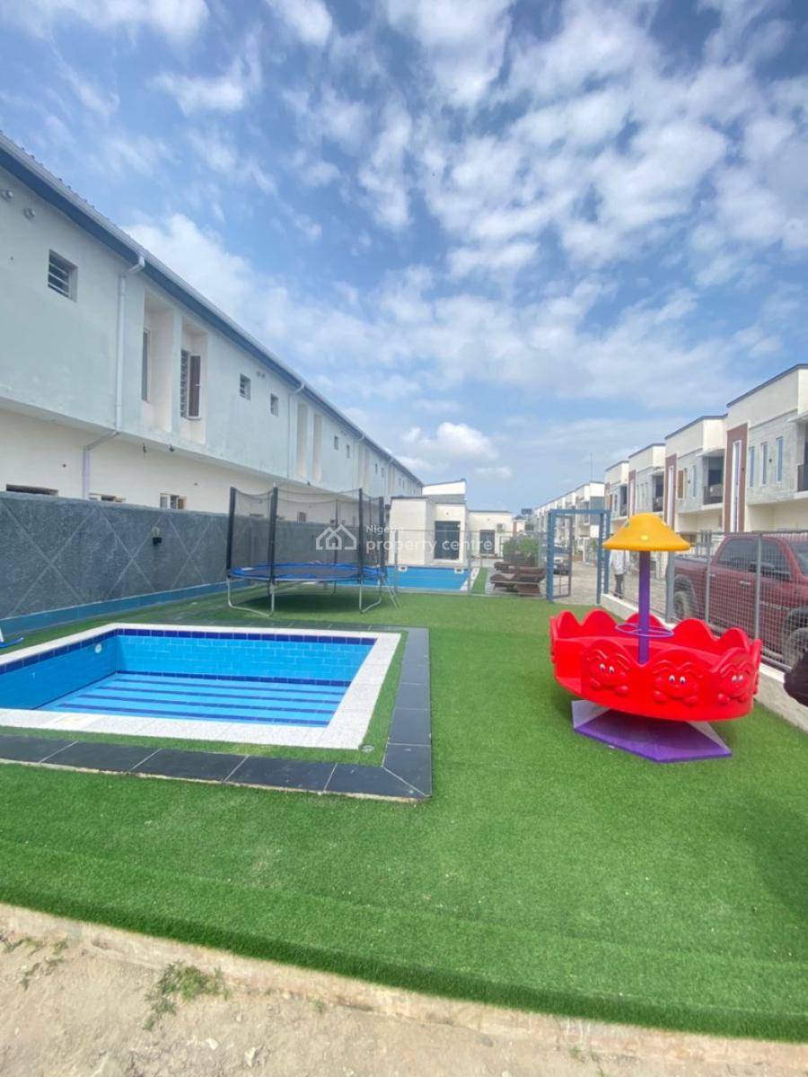 Tastefully Furnished 4 Bedroom Terrace  Duplex with Pool & Playground, Ajah, Ajah, Lagos, Terraced Duplex for Rent