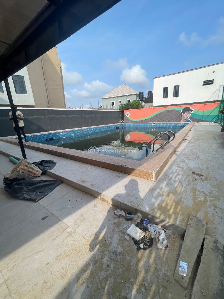 Brand New Luxury Mini Flats Upstairs Comes with Swimming Pools & Pitch, Located Inside an Estate,call to Enter and Secured Estate, Sangotedo, Ajah, Lagos, Mini Flat (room and Parlour) for Rent