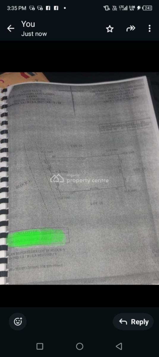 1085sqm Residential Land Available for in a Well Secured Estate, Twin Lake Estate Chevron Bus Stop, Lekki, Lagos, Land for Sale