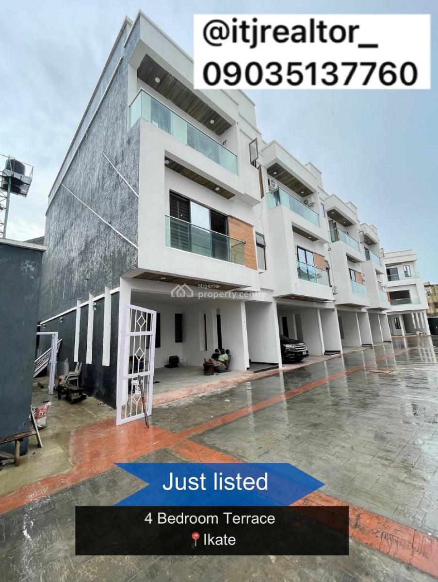Stunning 4 Bedroom Terrace Duplex with Bq, Ikate, Ikate, Lekki, Lagos, Terraced Duplex for Sale