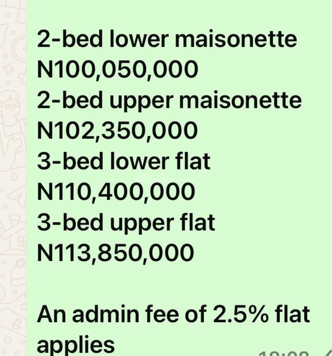 Newly Built 2 Bedroom Maisonette Duplex, Estate Off Mobil Road, Ajah, Lagos, Terraced Duplex for Sale