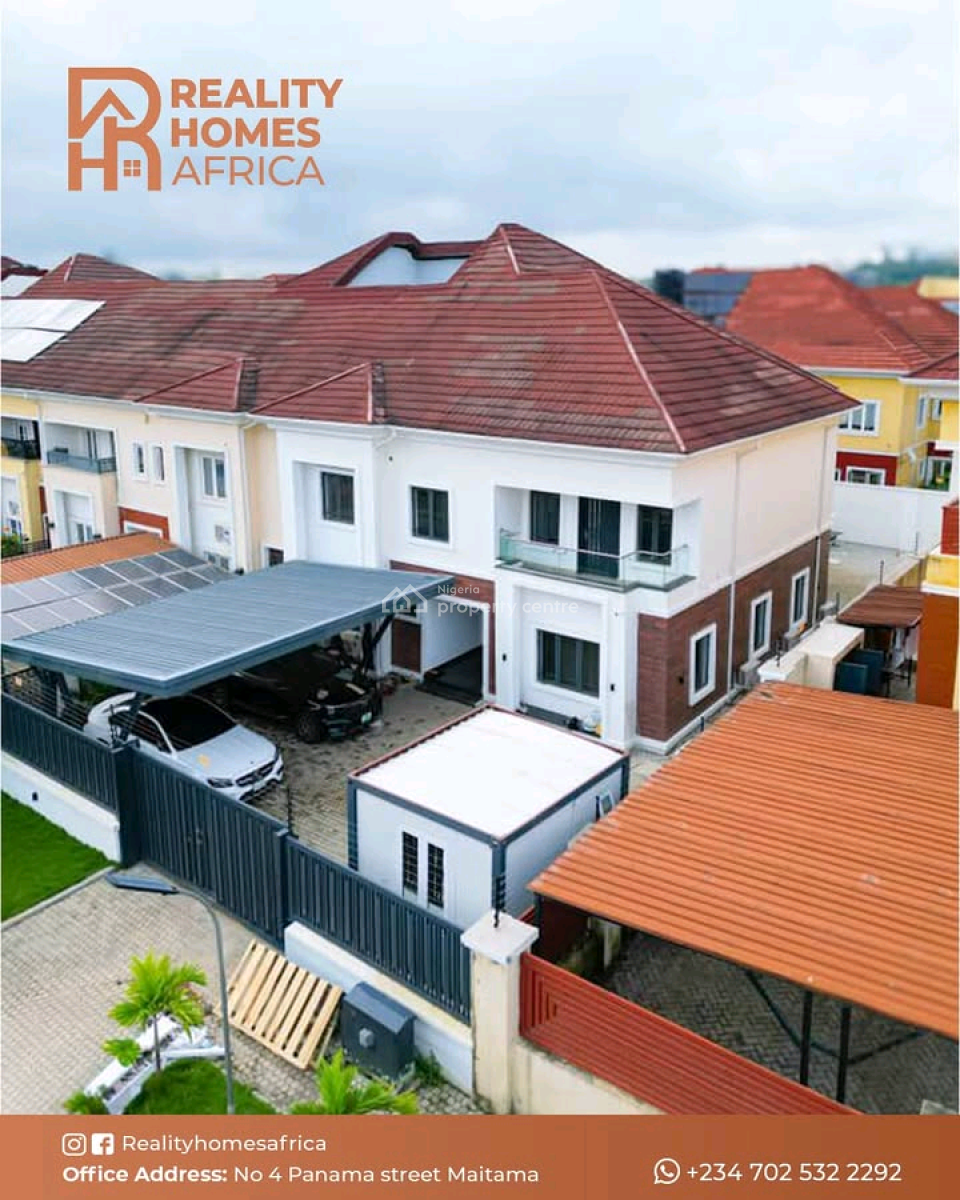 Newly Built 4 Bedroom Semi Detached Duplex with a Boys Quarter, Guzape District, Abuja, House for Sale