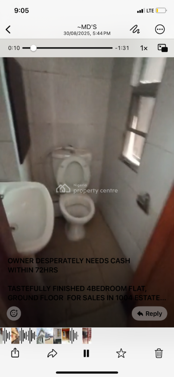 Distress Property Tastefully Finished 4bed Flat Ground Floor in Vi, 1004 Estate ,victoria Island ,lagos , Nigeria, Victoria Island (vi), Lagos, Flat / Apartment for Sale