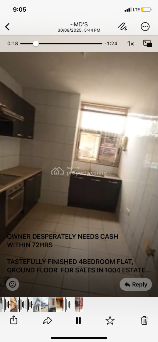 Distress Property Tastefully Finished 4bed Flat Ground Floor in Vi, 1004 Estate ,victoria Island ,lagos , Nigeria, Victoria Island (vi), Lagos, Flat / Apartment for Sale