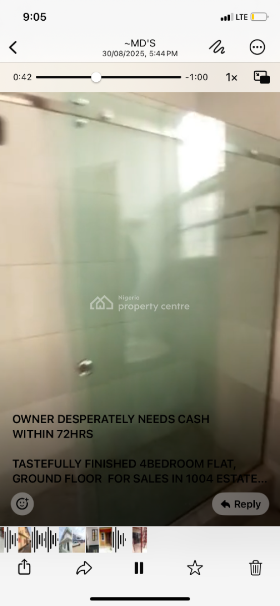 Distress Property Tastefully Finished 4bed Flat Ground Floor in Vi, 1004 Estate ,victoria Island ,lagos , Nigeria, Victoria Island (vi), Lagos, Flat / Apartment for Sale