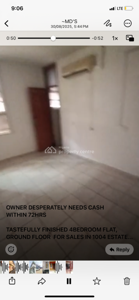 Distress Property Tastefully Finished 4bed Flat Ground Floor in Vi, 1004 Estate ,victoria Island ,lagos , Nigeria, Victoria Island (vi), Lagos, Flat / Apartment for Sale