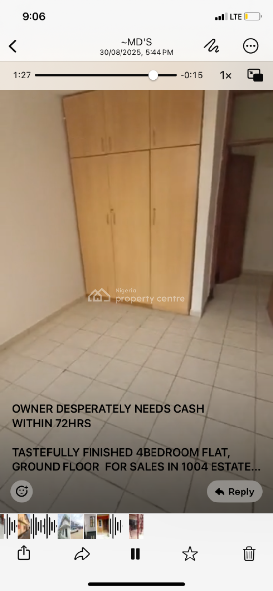 Distress Property Tastefully Finished 4bed Flat Ground Floor in Vi, 1004 Estate ,victoria Island ,lagos , Nigeria, Victoria Island (vi), Lagos, Flat / Apartment for Sale