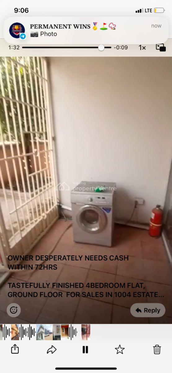Distress Property Tastefully Finished 4bed Flat Ground Floor in Vi, 1004 Estate ,victoria Island ,lagos , Nigeria, Victoria Island (vi), Lagos, Flat / Apartment for Sale