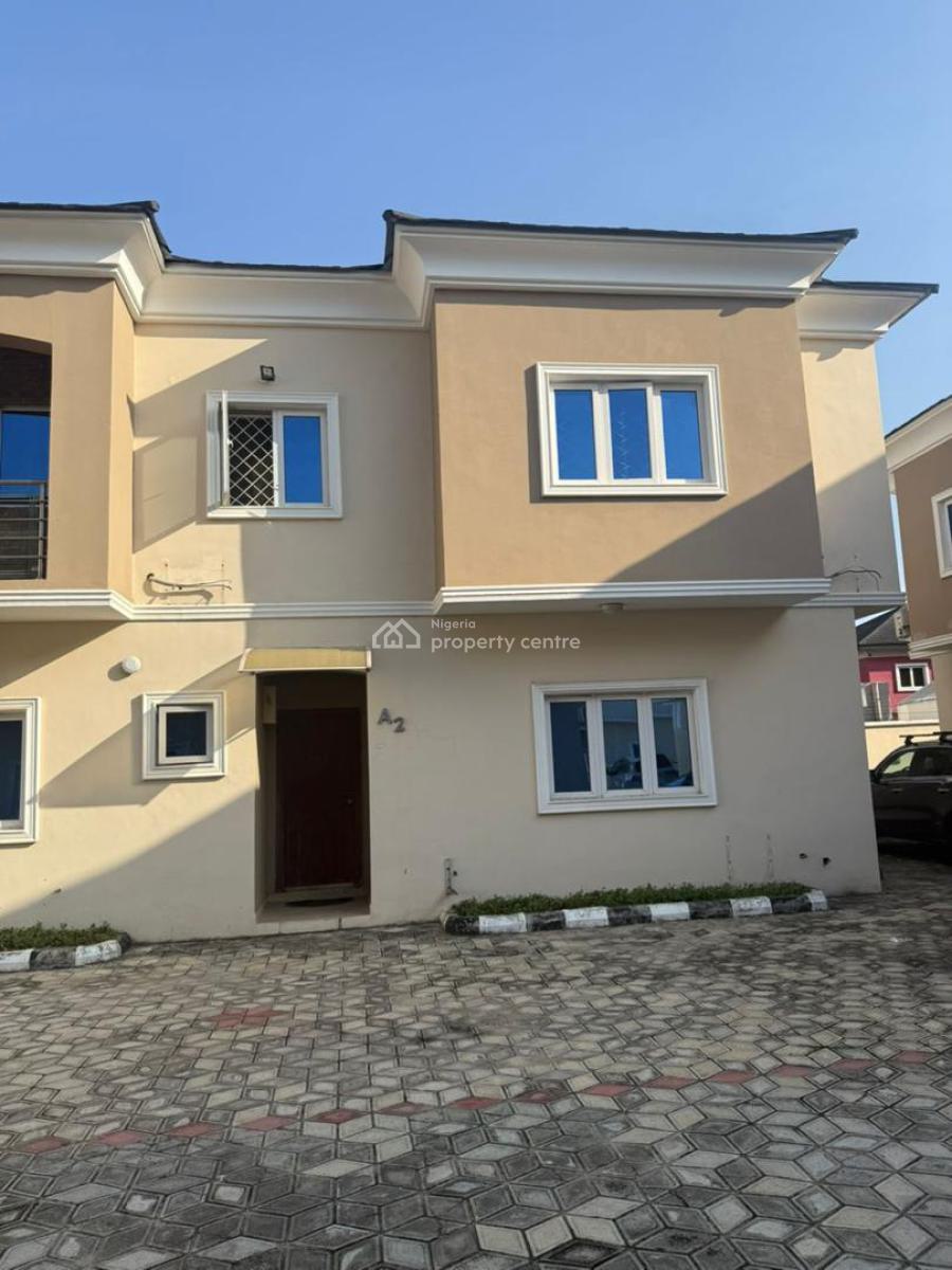 Serviced 4 Bedroom Terrace House with a Bq, Off Agungi Road, Agungi, Lekki, Lagos, Terraced Duplex for Rent