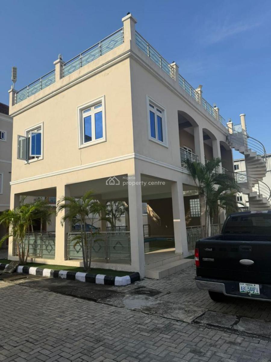 Serviced 4 Bedroom Terrace House with a Bq, Off Agungi Road, Agungi, Lekki, Lagos, Terraced Duplex for Rent