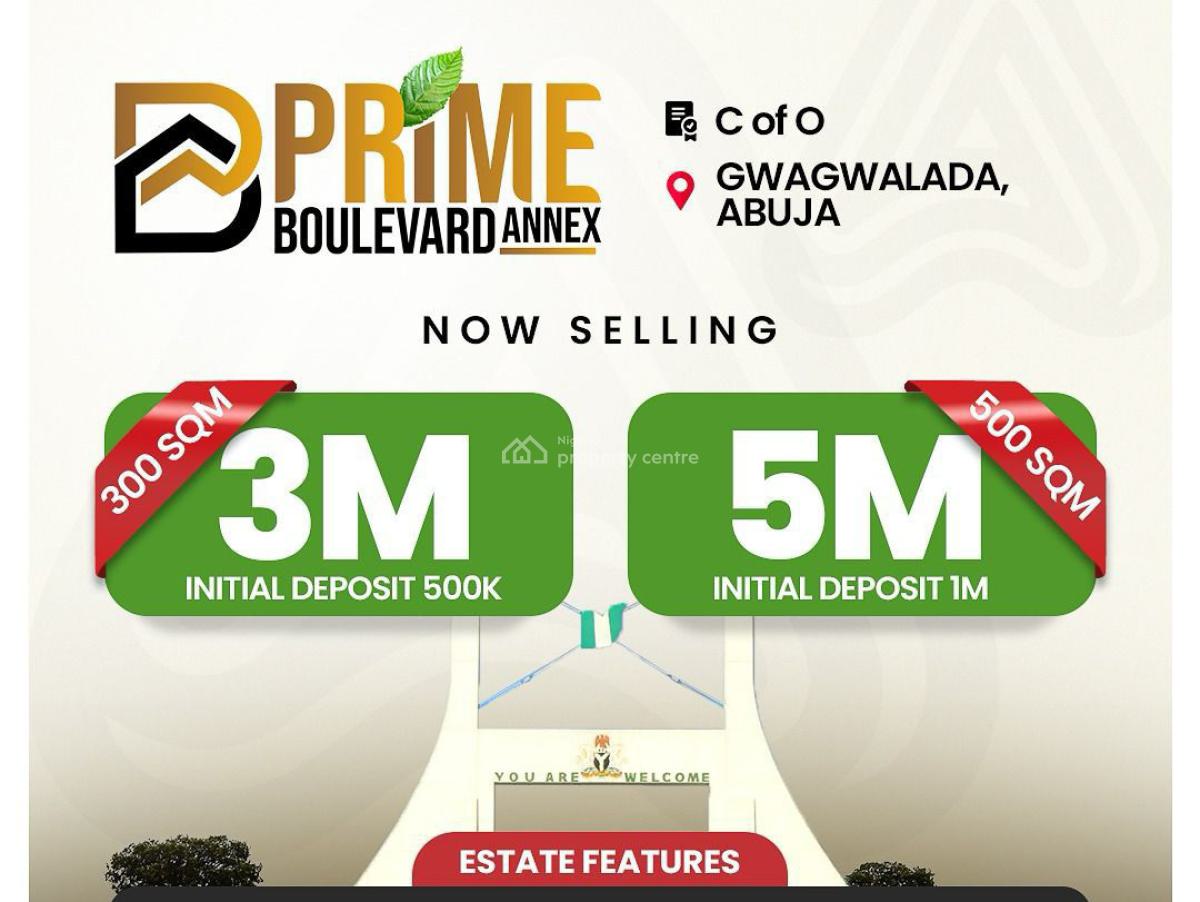 Prime Land in a Developing Location, University of Abuja, Prime Boulevard Estate., Gwagwalada, Abuja, Residential Land for Sale