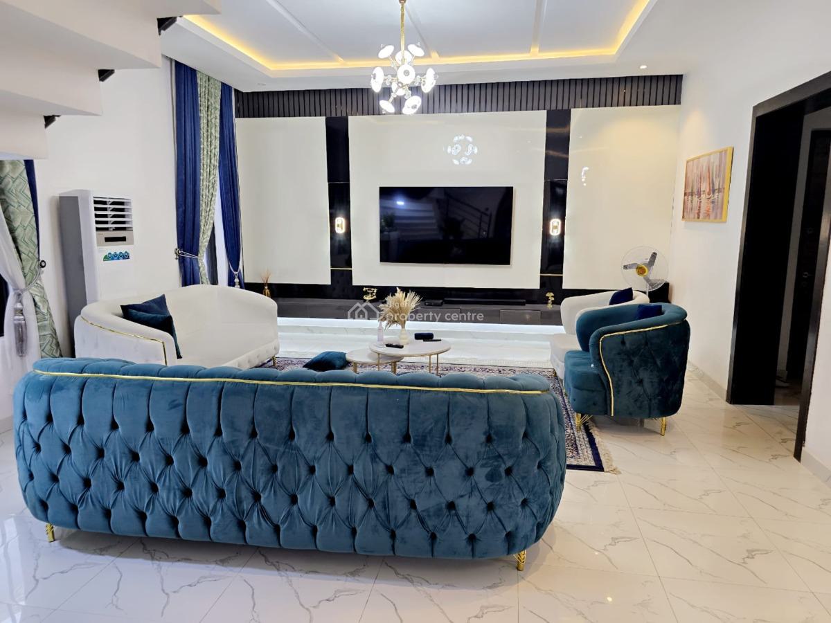 4bedroom Semidetached Fully Furnished Duplex with Bq, Lekki Scheme2 Abraham Adesanya, Ajah, Lagos, Semi-detached Duplex for Rent