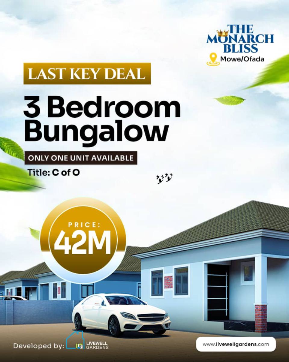 Monarch Bliss, Mowe Ofada, Ogun, Detached Bungalow for Sale