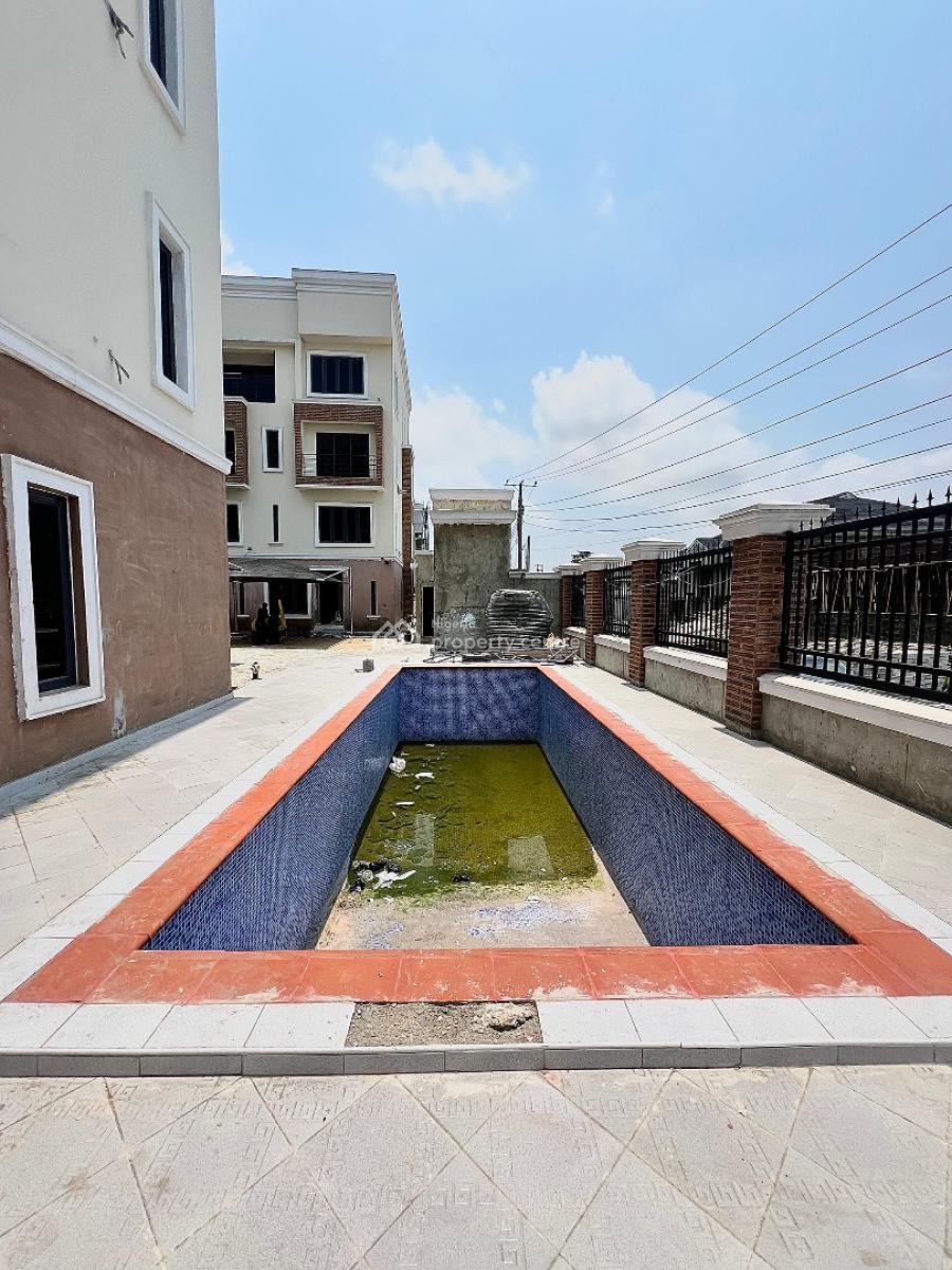 Spacious 4-bedroom Terrace with Bq, Swimming Pool & Gym, Lekki Phase 1, Lekki, Lagos, Terraced Duplex for Rent