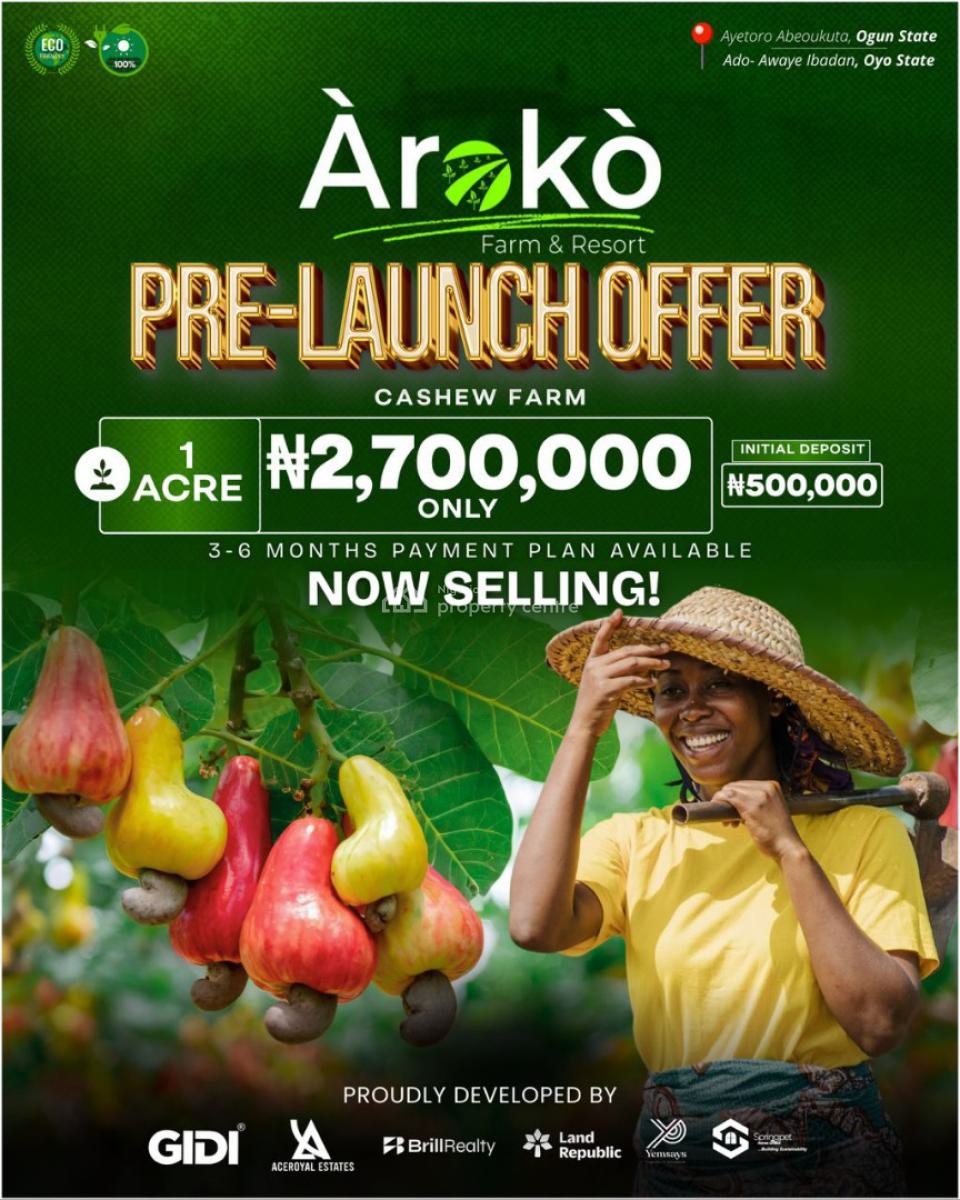 Farm and Resort to Create Employment and Wealth, Aroko Farm and Resort, Abeokuta North, Ogun, Mixed-use Land for Sale