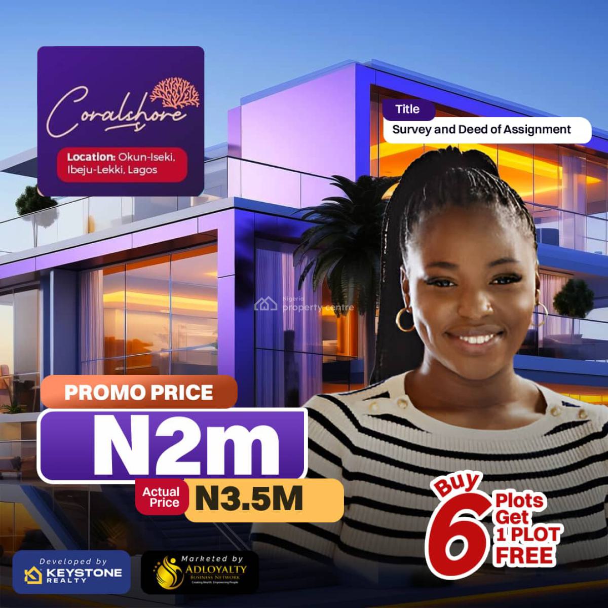 Affordable Plots of Mixed-use Land, Coralshore, Okun-iseki, Ibeju Lekki, Lagos, Mixed-use Land for Sale