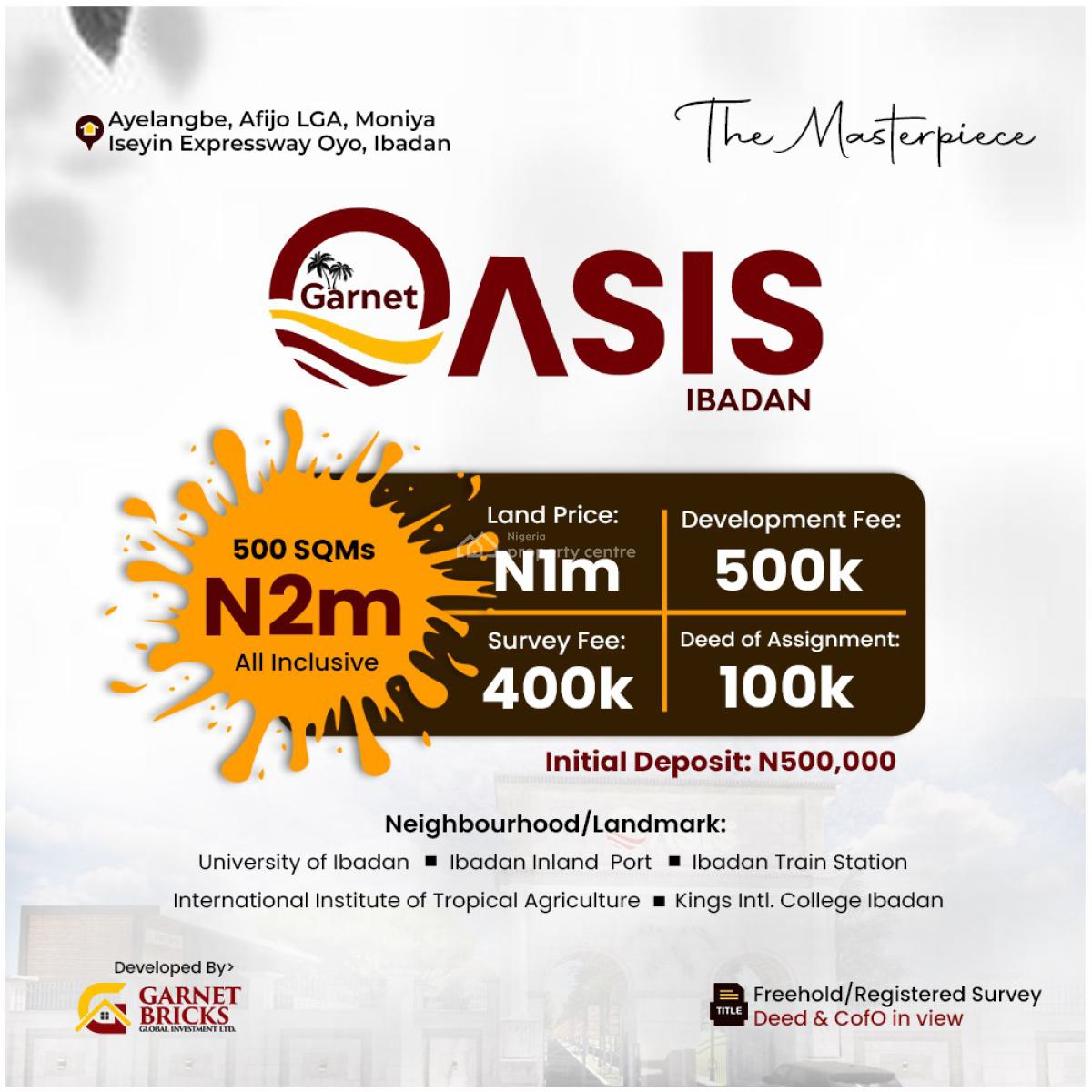 Garnet Oasis, Ibadan, Oyo, Mixed-use Land for Sale