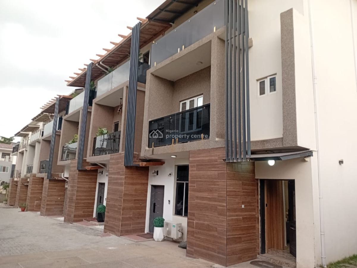 Standard 4-bedroom Partly Furnished Terrace Duplex, Guzape District, Abuja, Terraced Duplex for Rent