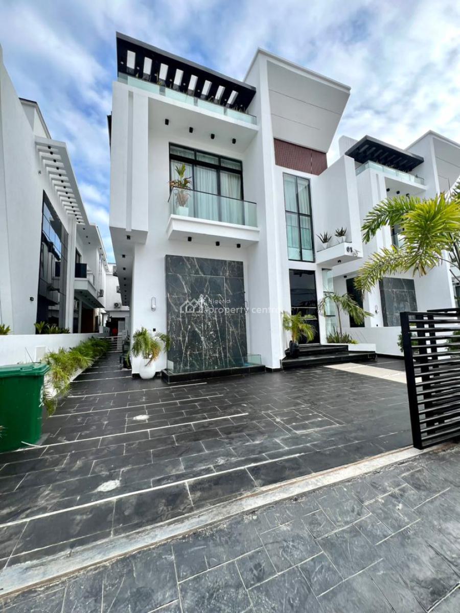 Fully Furnished 5 Bedrooms Self Compound Detached Duplex with Pool, Chevron, Lekki, Lagos, Detached Duplex for Rent