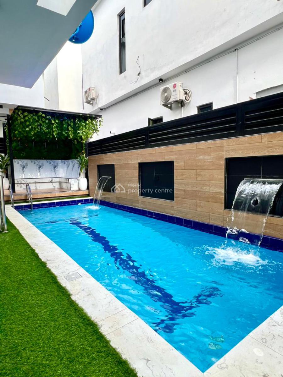 Fully Furnished 5 Bedrooms Self Compound Detached Duplex with Pool, Chevron, Lekki, Lagos, Detached Duplex for Rent